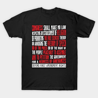 First Amendment Free Speech and Right to Protest T-Shirt